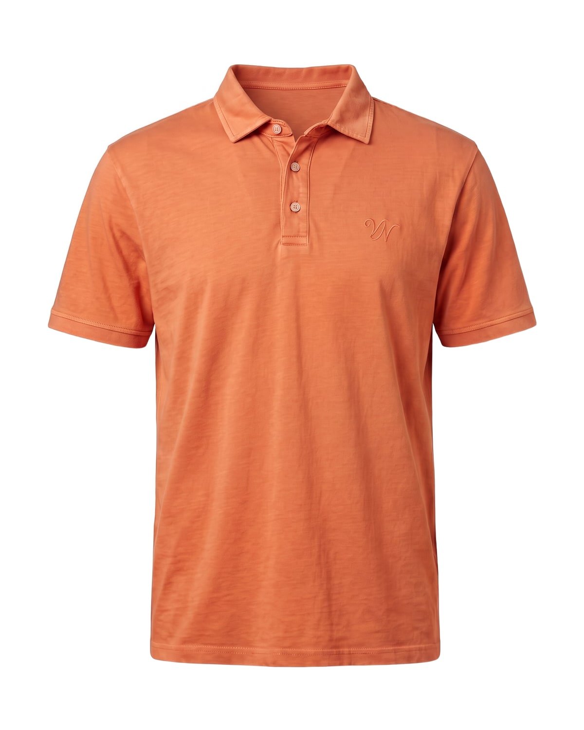 Riviera Linen Polo in Clementine
