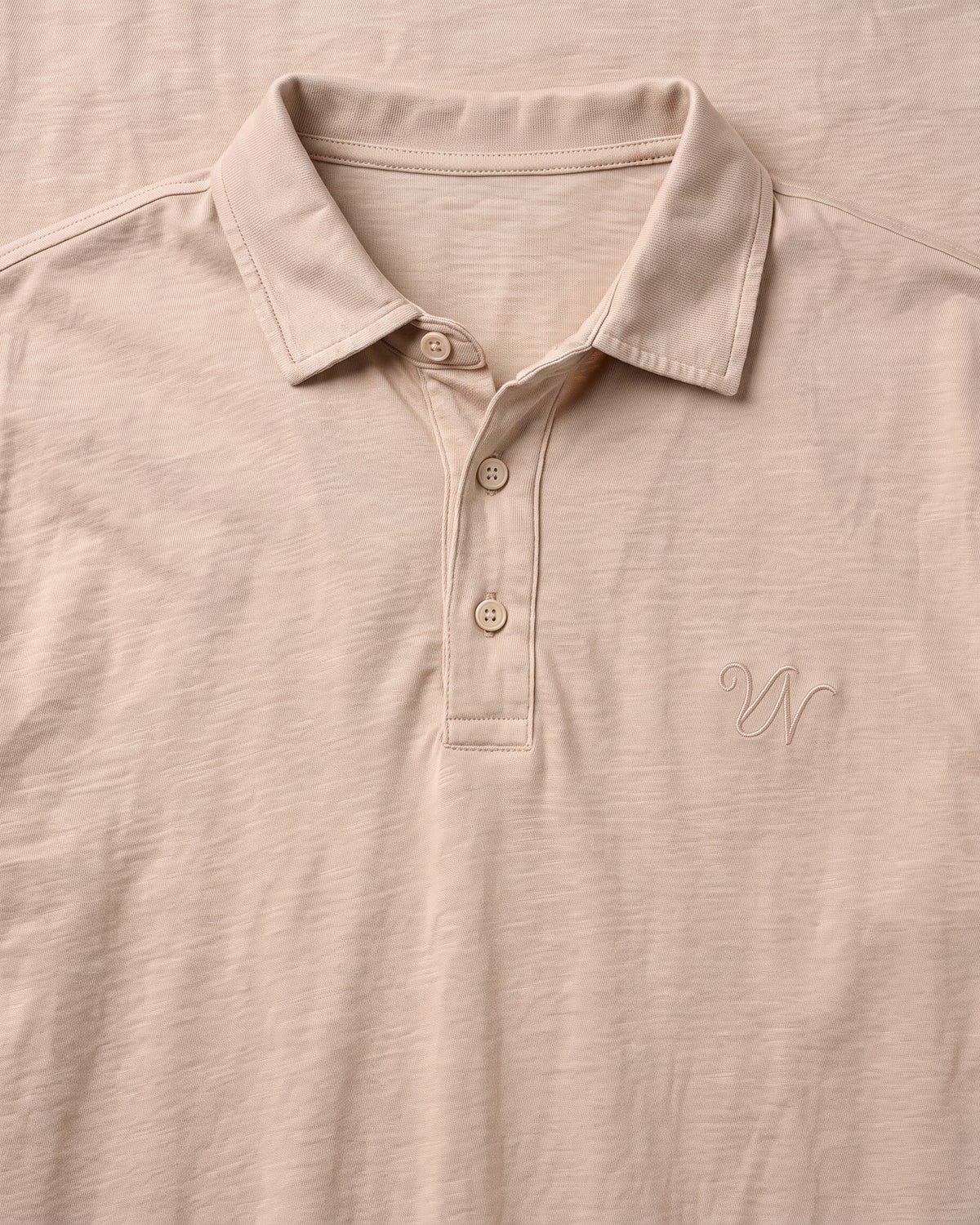 Riviera Linen Polo, fabric detail