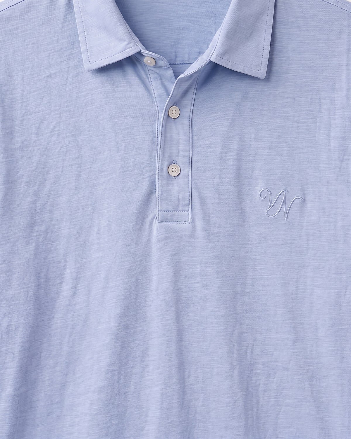 Riviera Linen Polo, fabric detail