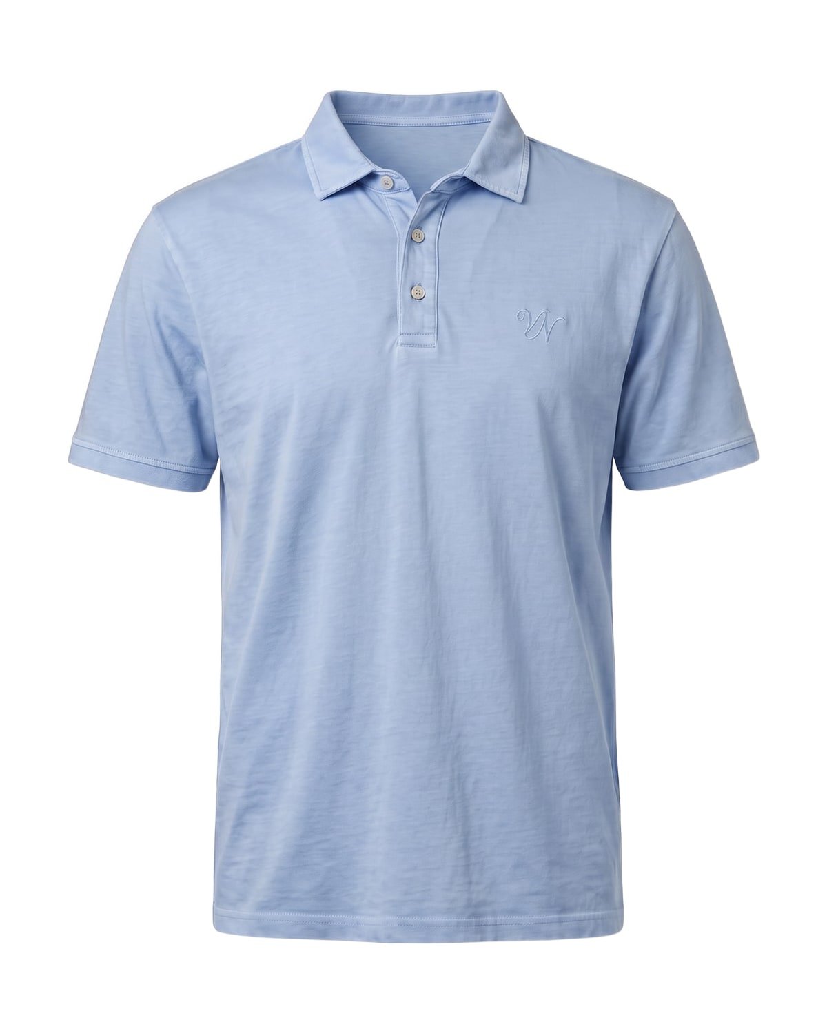 Riviera Linen Polo in Sky