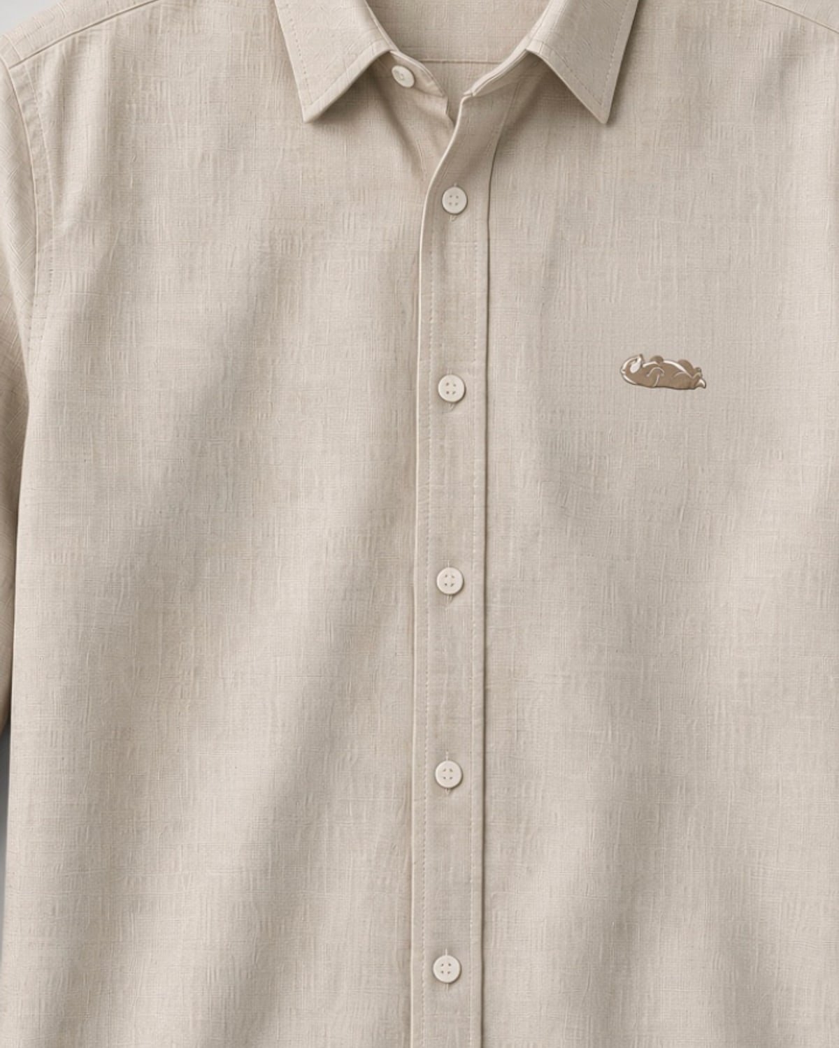 Riviera Linen Shirt, fabric detail
