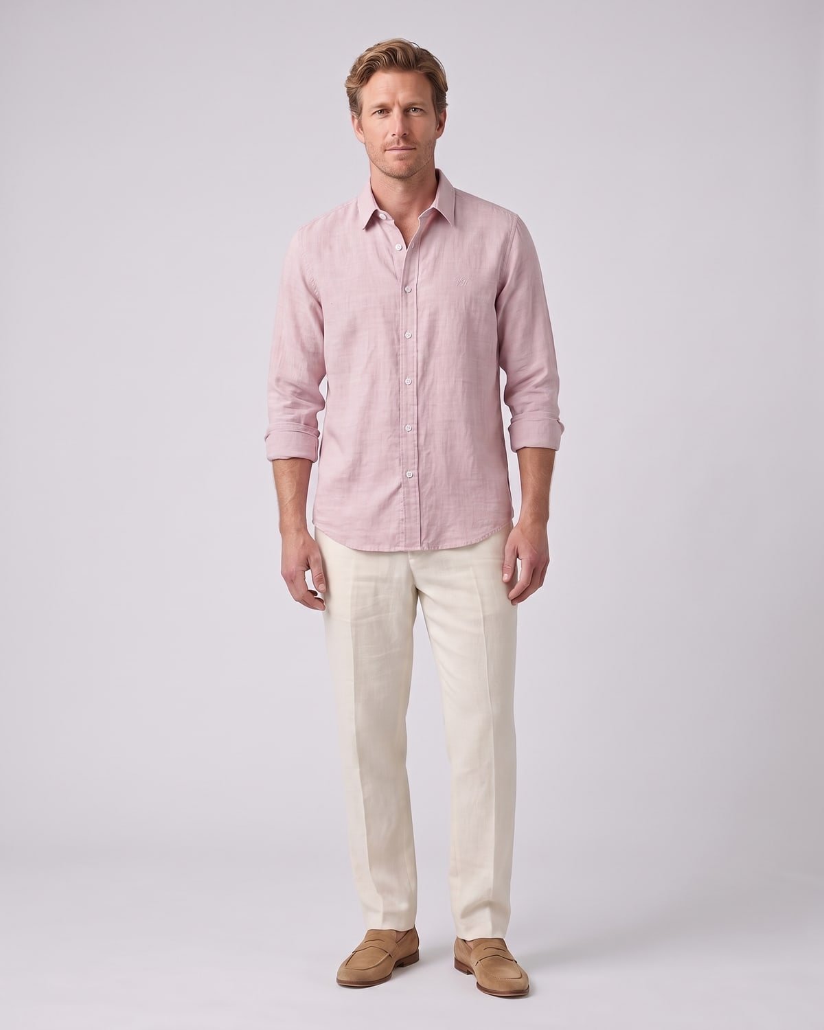 Riviera Linen Shirt, fabric detail