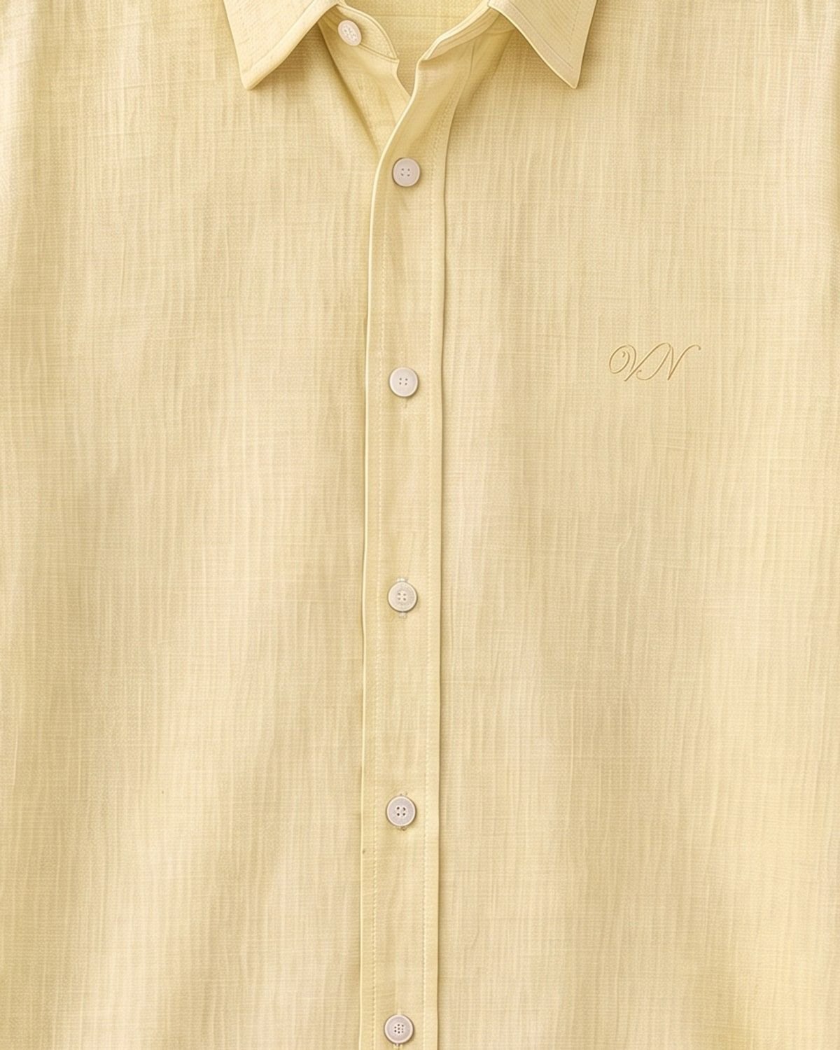 Riviera Linen Shirt, fabric detail