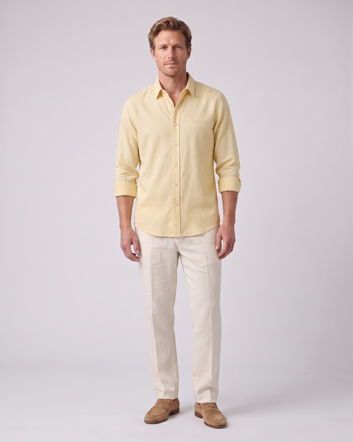 Riviera Linen Shirt, fabric detail