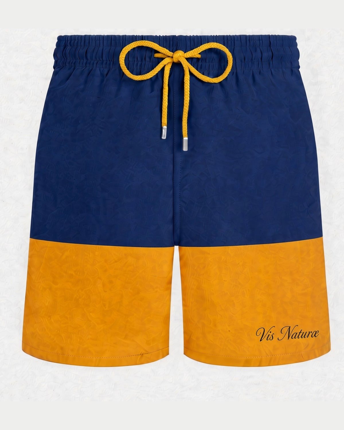 Shore Swim Short in Navy / Saffron