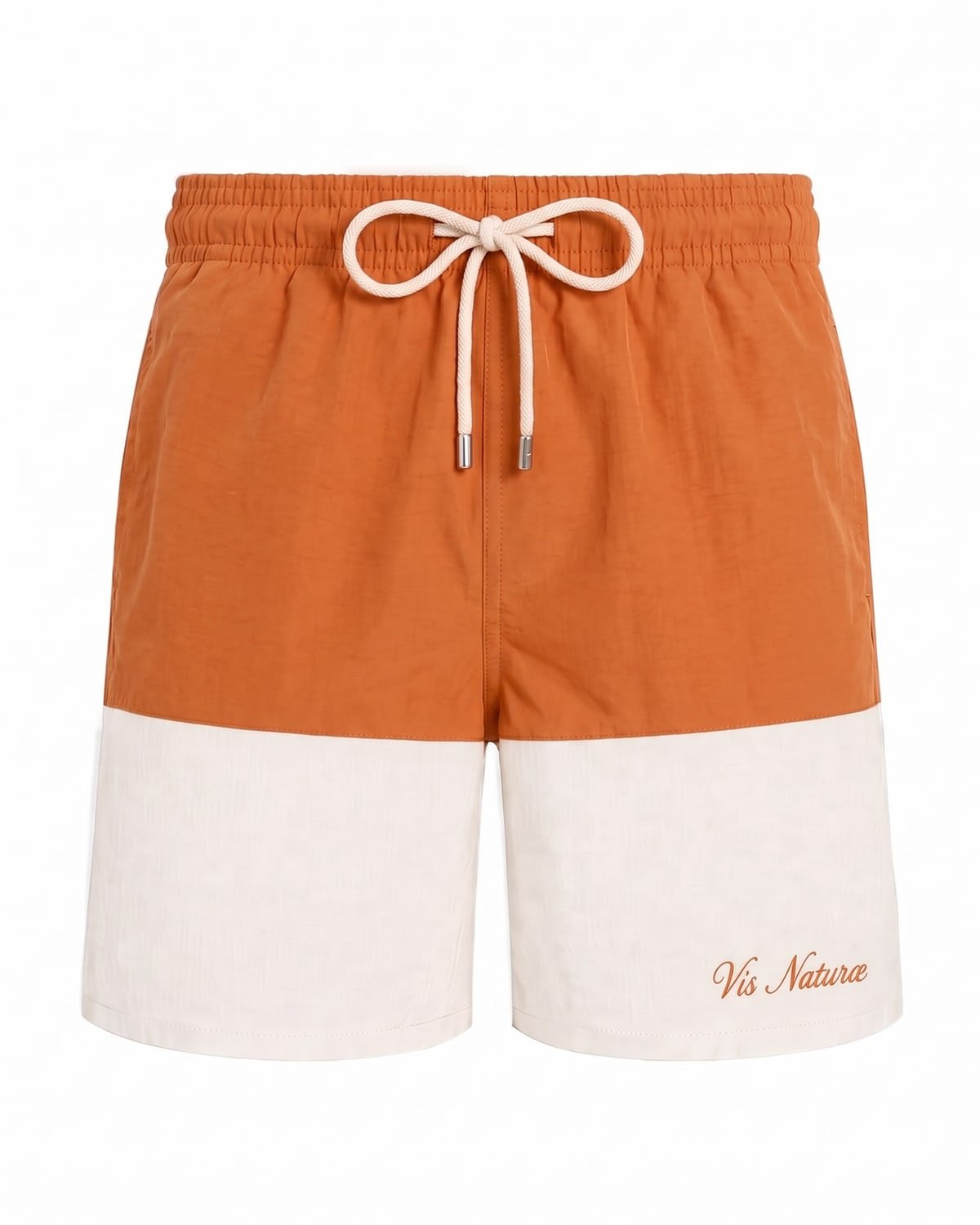Shore Swim Short in Orange / Ecru