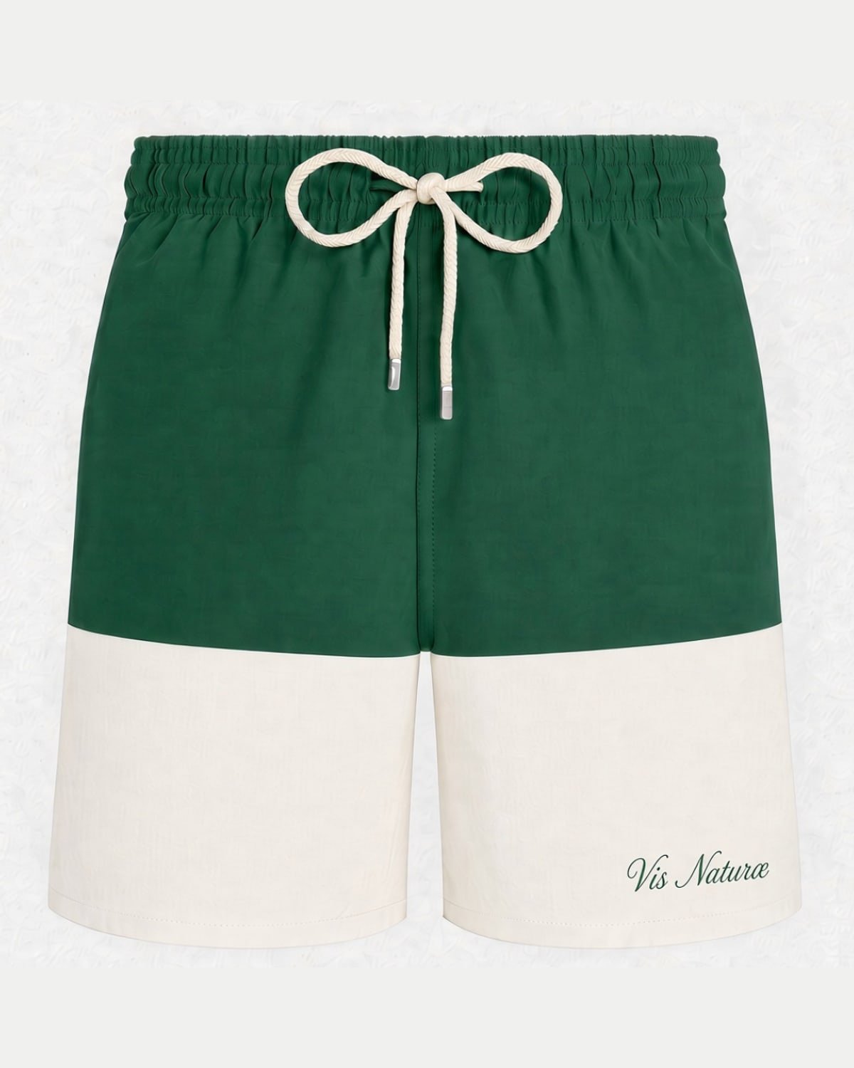 Shore Swim Short in Pine / Ecru