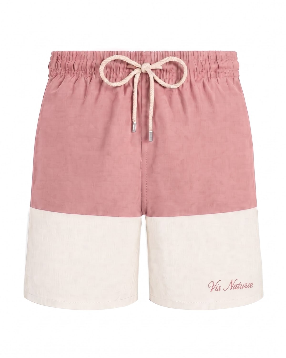 Shore Swim Short in Pink / Ecru