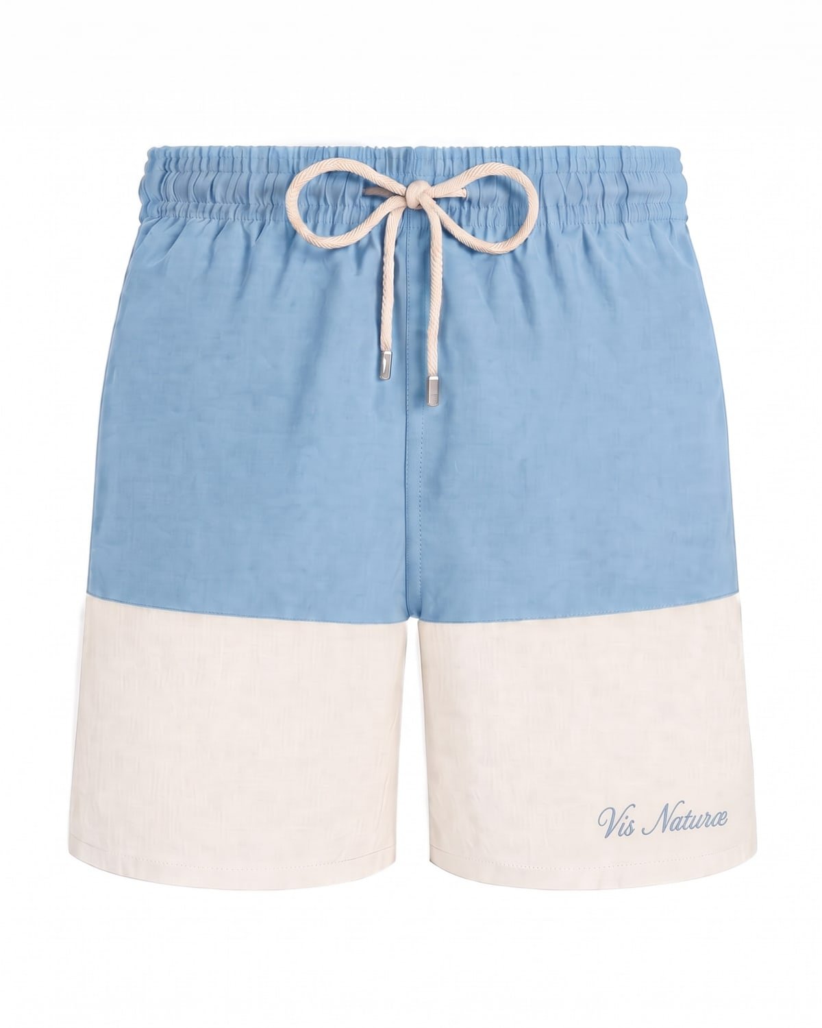 Shore Swim Short in Sky / Ecru