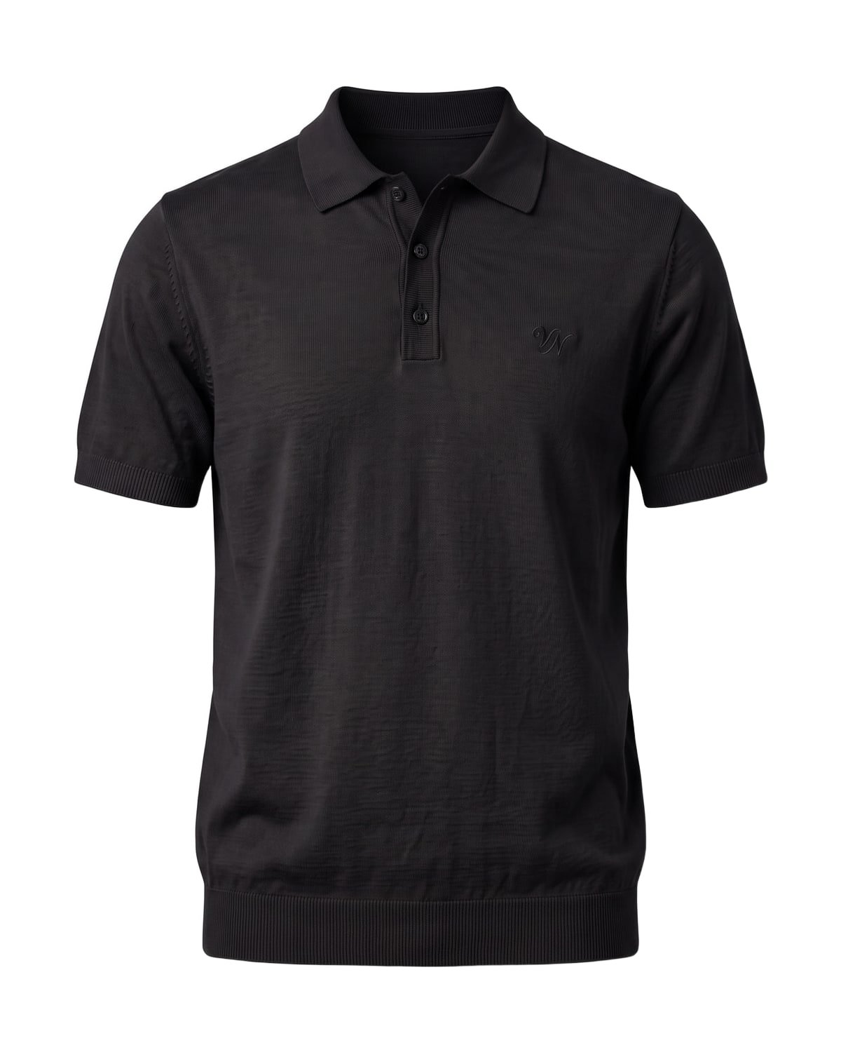 Sundeck Knit Polo in Black