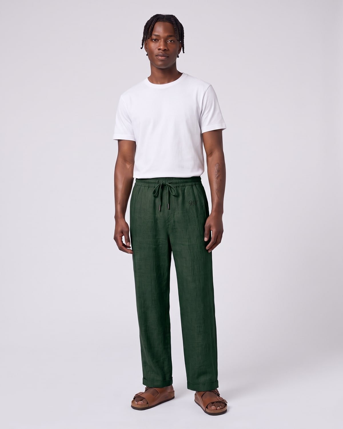 Veranda Linen Trouser, fabric detail
