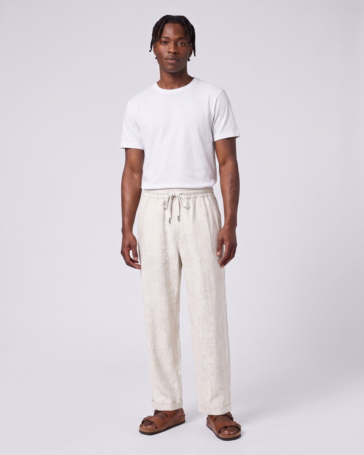 Veranda Linen Trouser, fabric detail