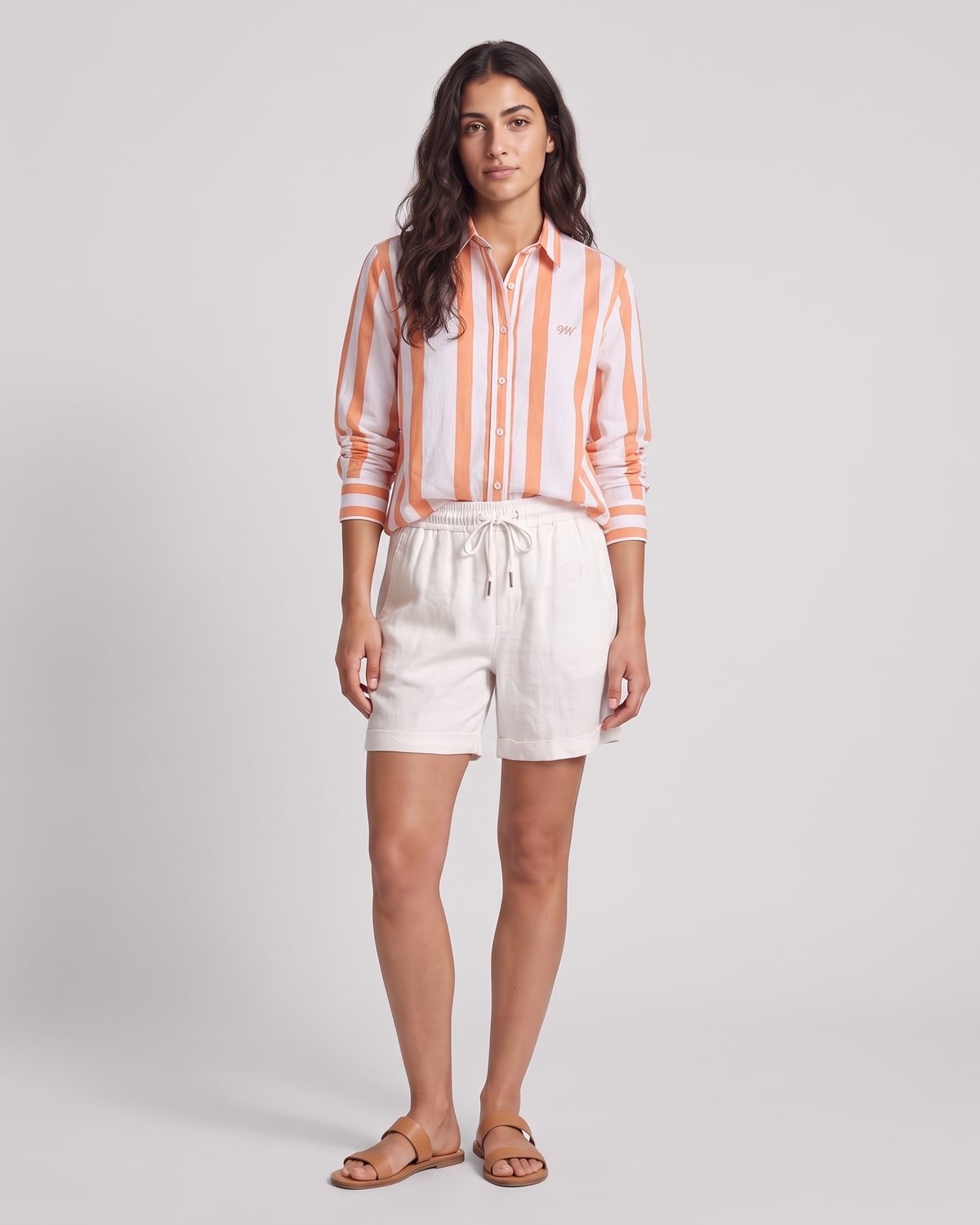 Women’s Cabana Linen Shirt, fabric detail