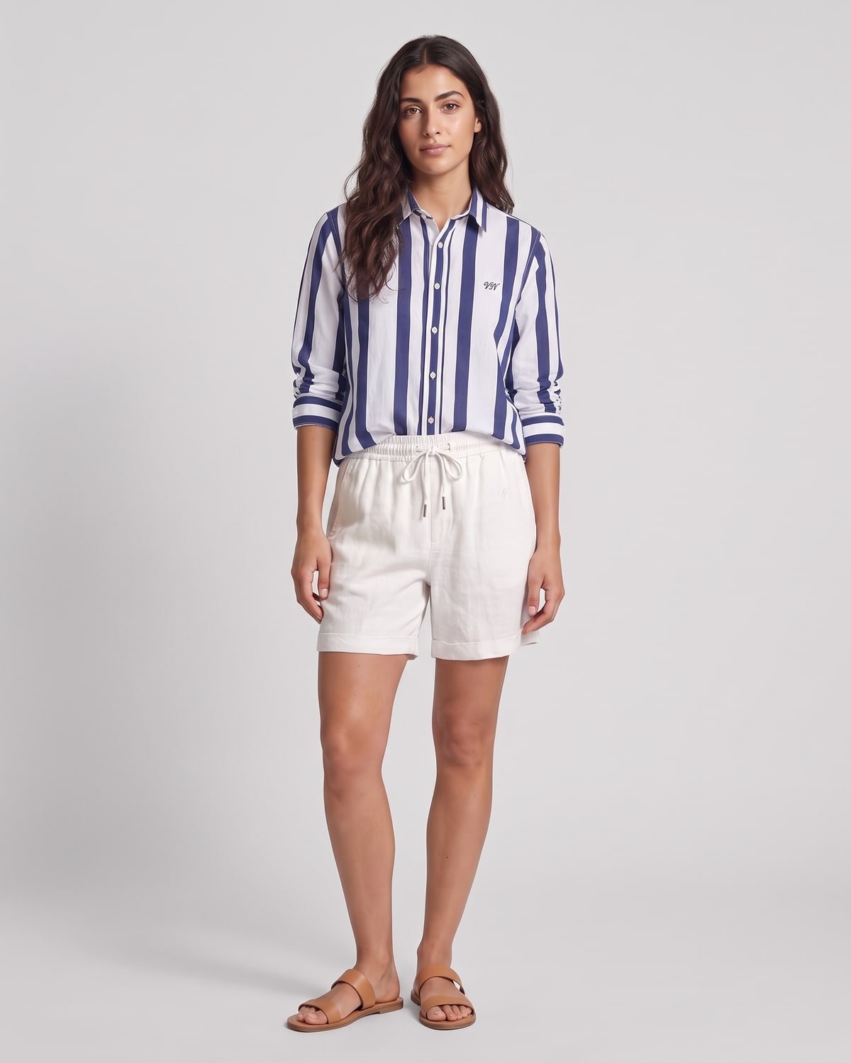 Women’s Cabana Linen Shirt, fabric detail