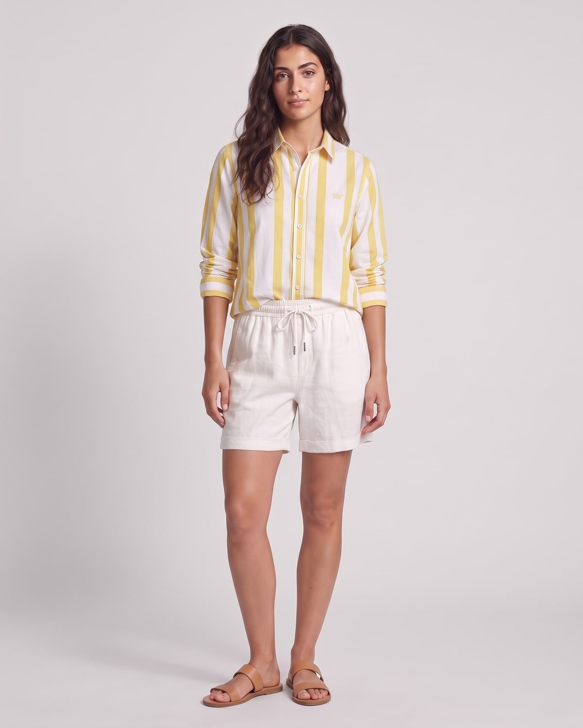 Women’s Cabana Linen Shirt, fabric detail