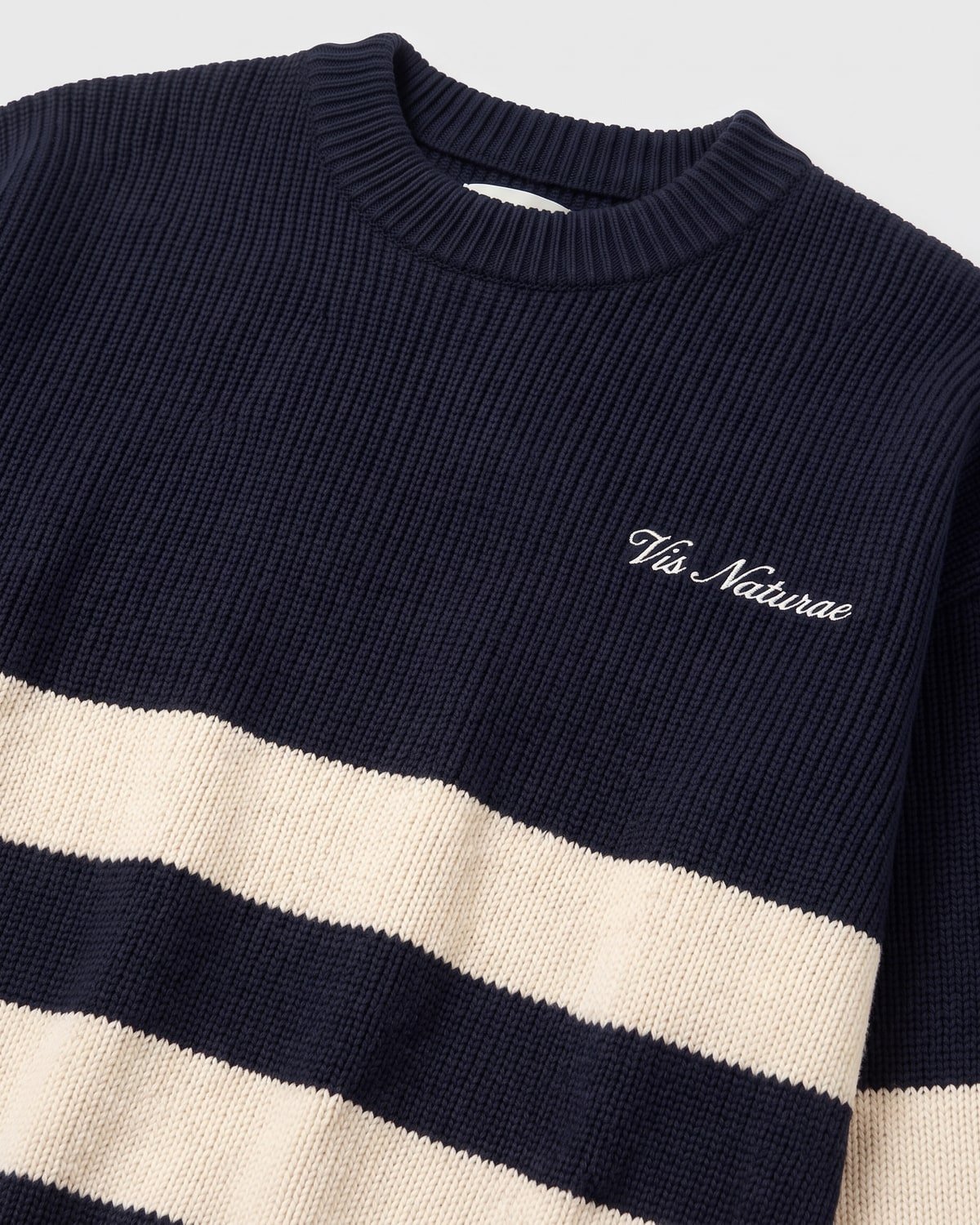 Women’s Mooring Stripe Crew, fabric detail