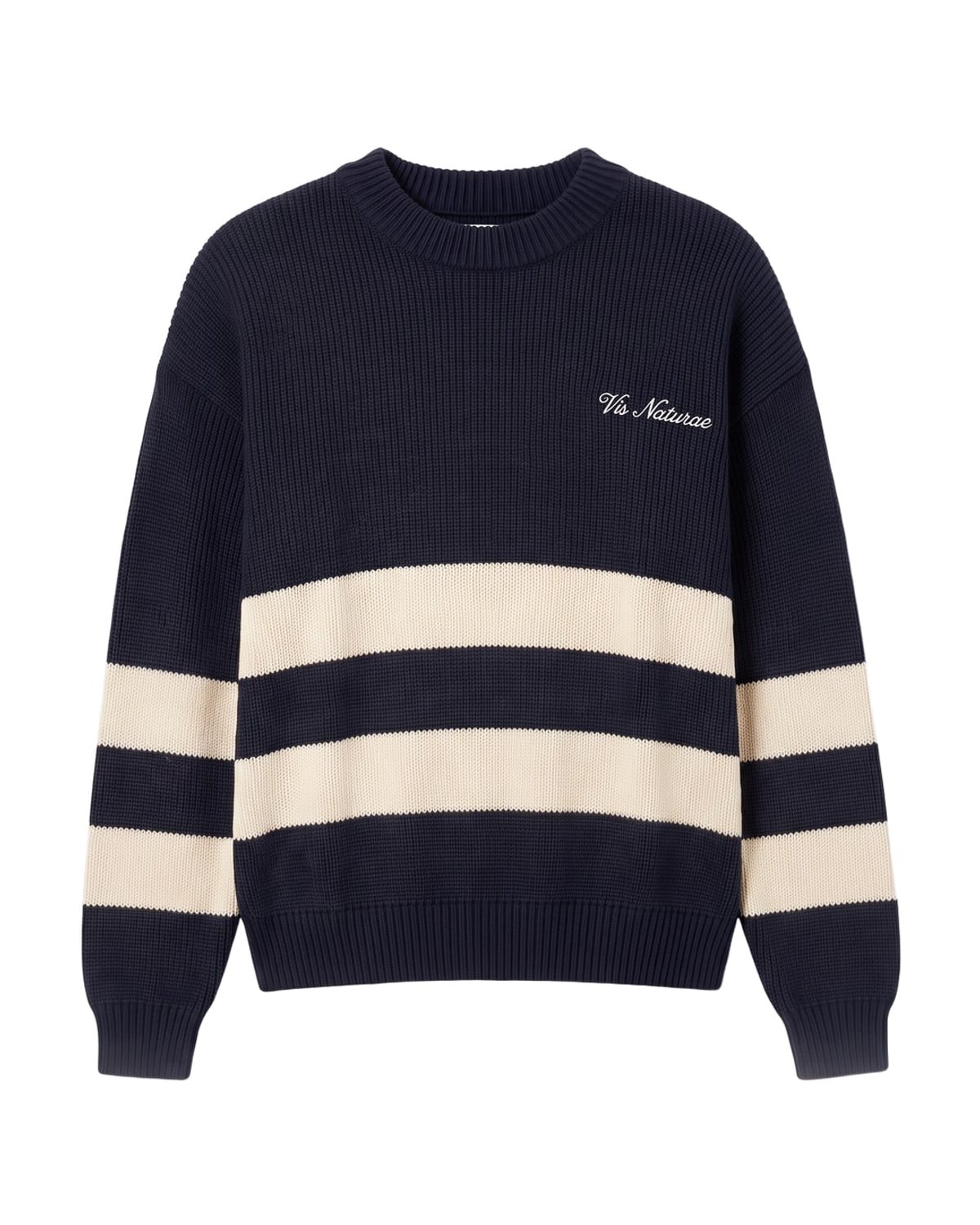 Women’s Mooring Stripe Crew in Navy / Ecru
