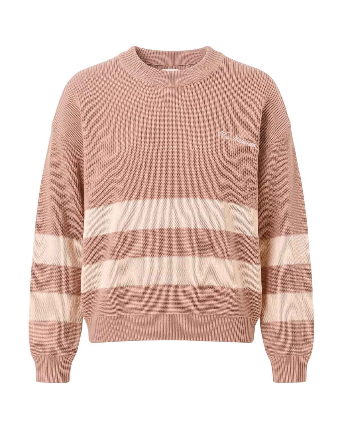 Women’s Mooring Stripe Crew in Oat / Ecru