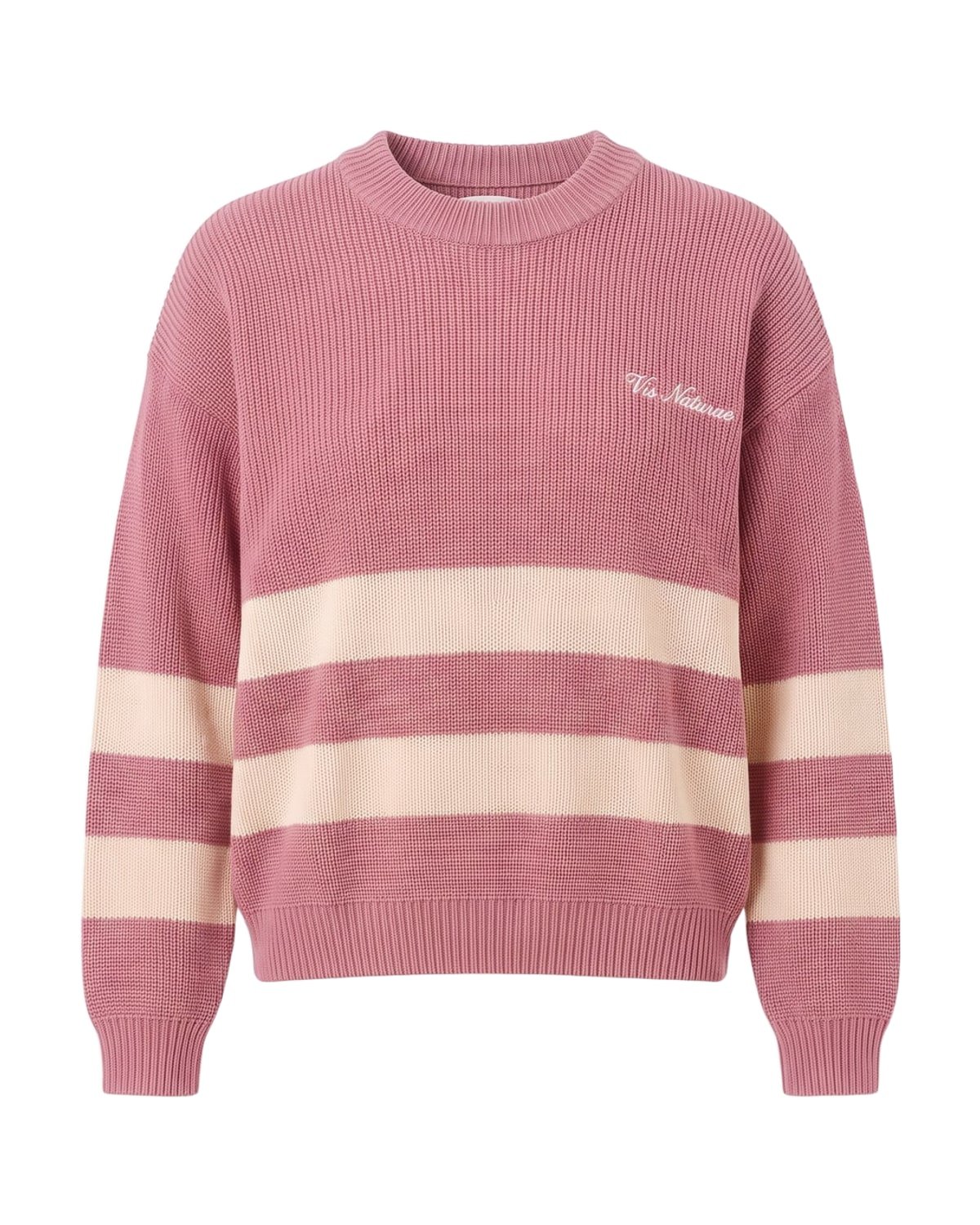 Women’s Mooring Stripe Crew in Pink / Ecru
