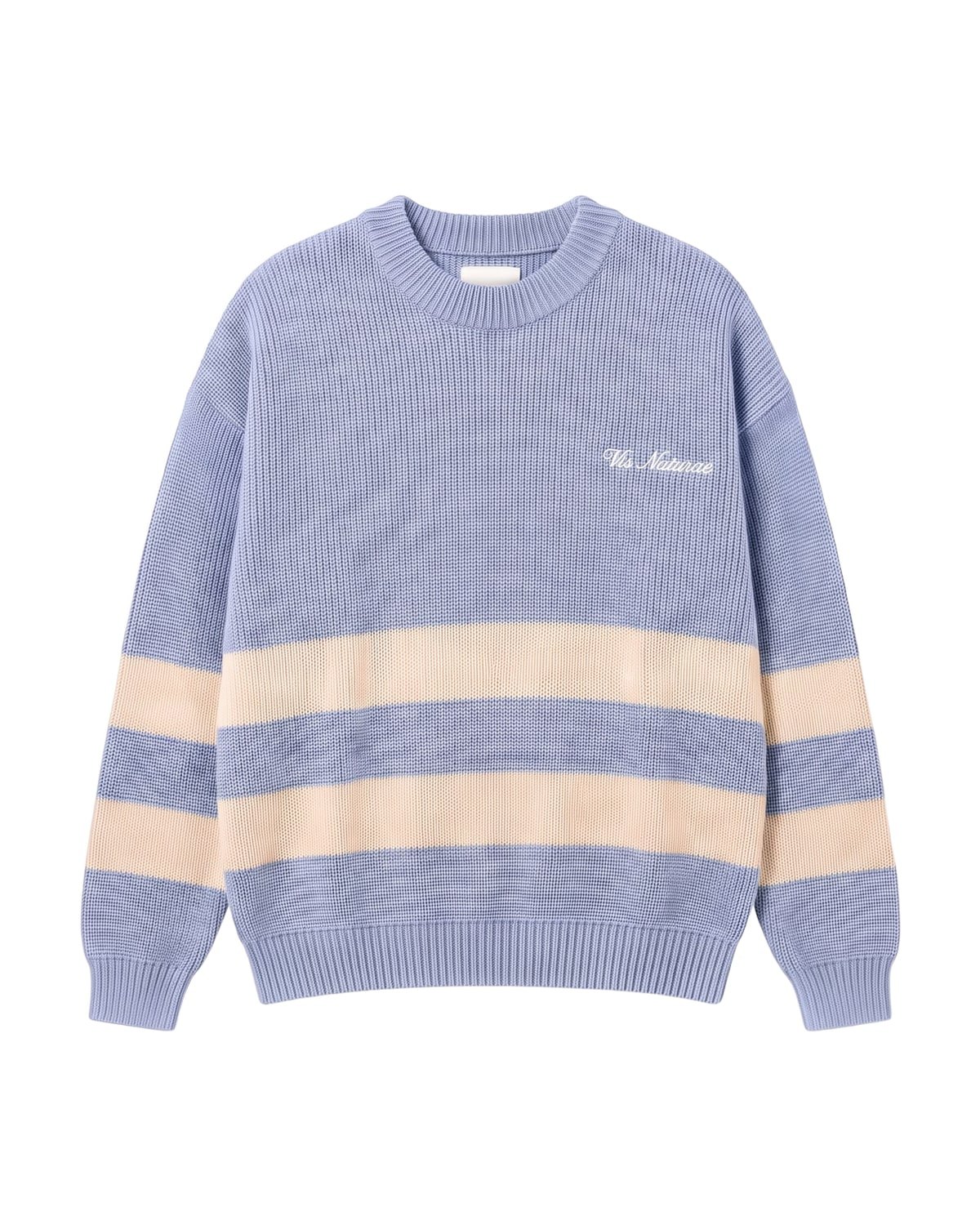 Women’s Mooring Stripe Crew in Sky / Ecru