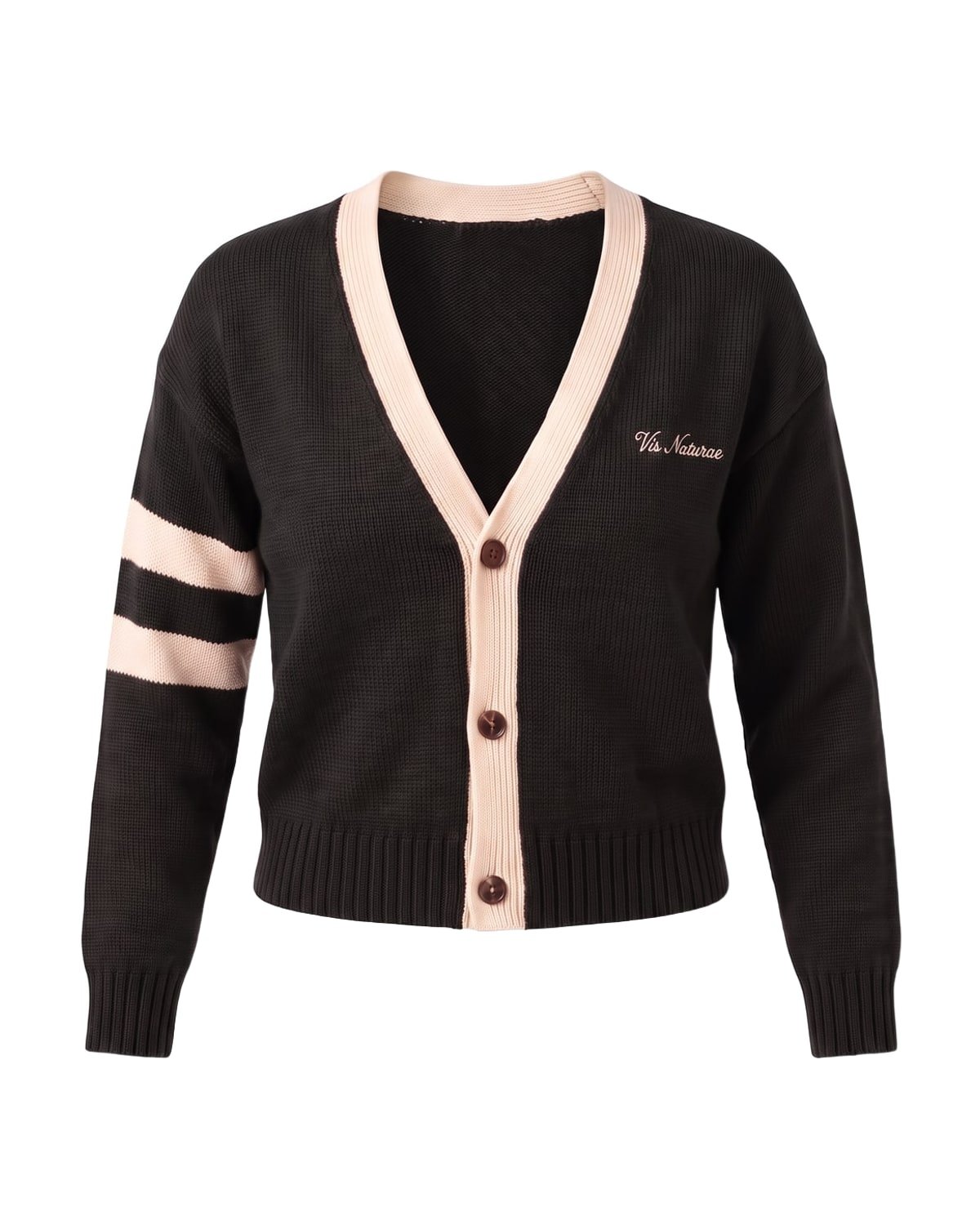 Women’s Regatta Cardigan in Black / Ecru