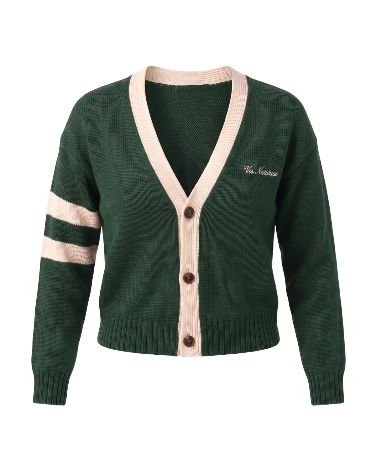 Women’s Regatta Cardigan in Forest / Ecru