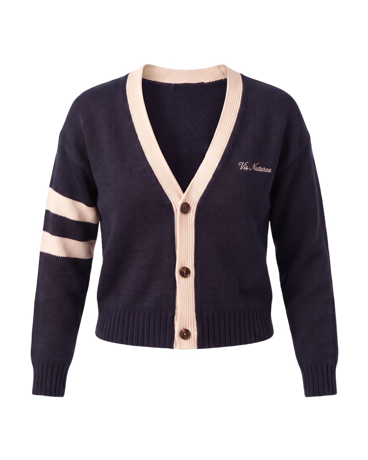 Women’s Regatta Cardigan in Navy / Ecru
