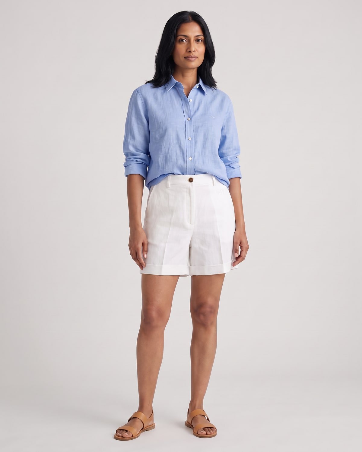 Women’s Riviera Linen Shirt, fabric detail