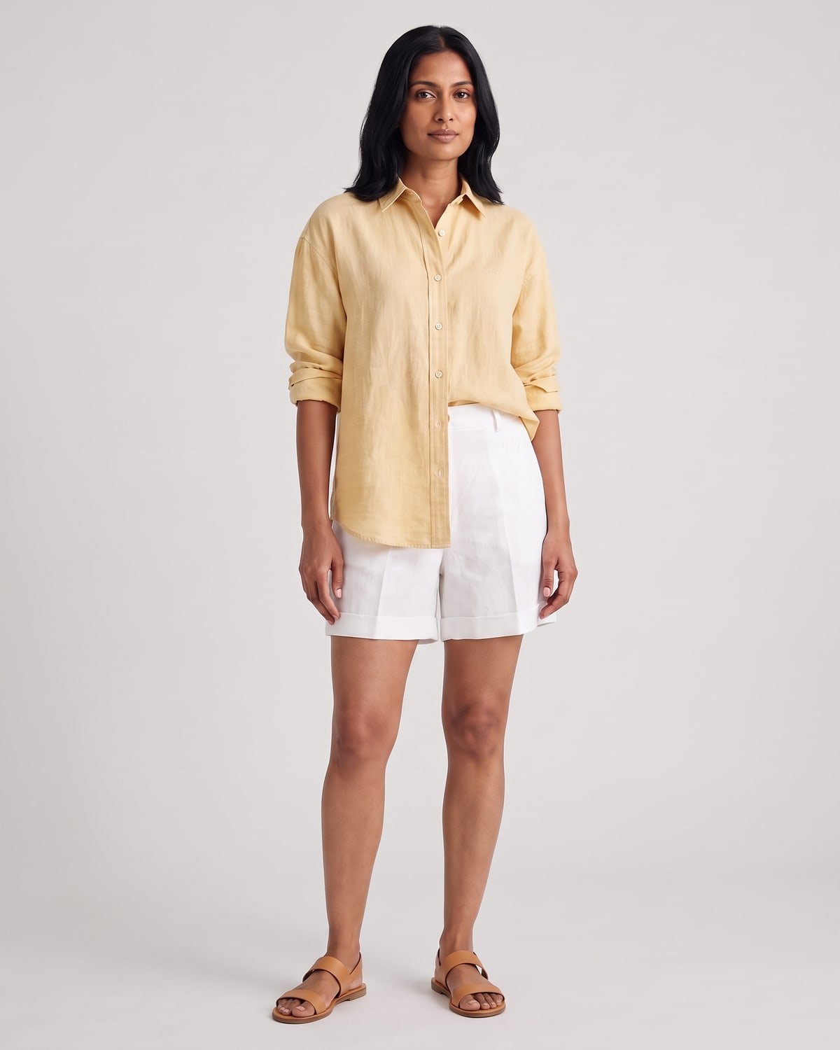 Women’s Riviera Linen Shirt, fabric detail