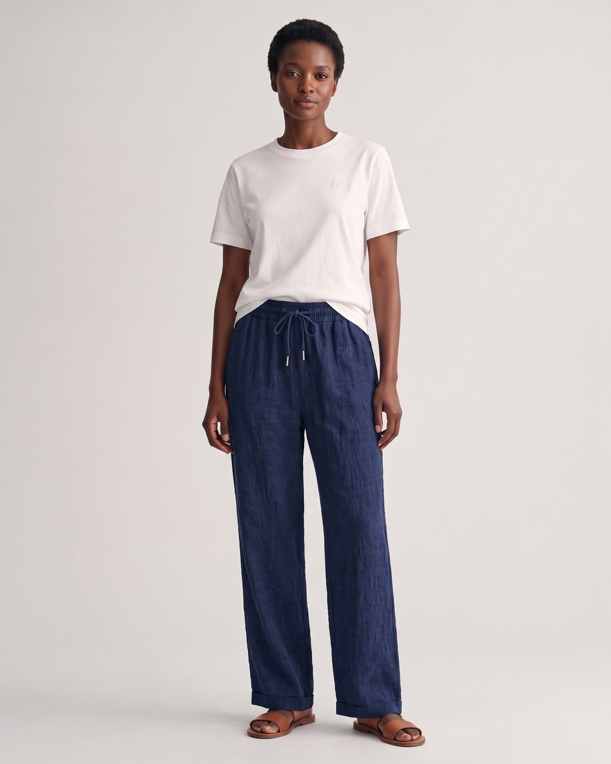 Women’s Veranda Linen Trouser, fabric detail