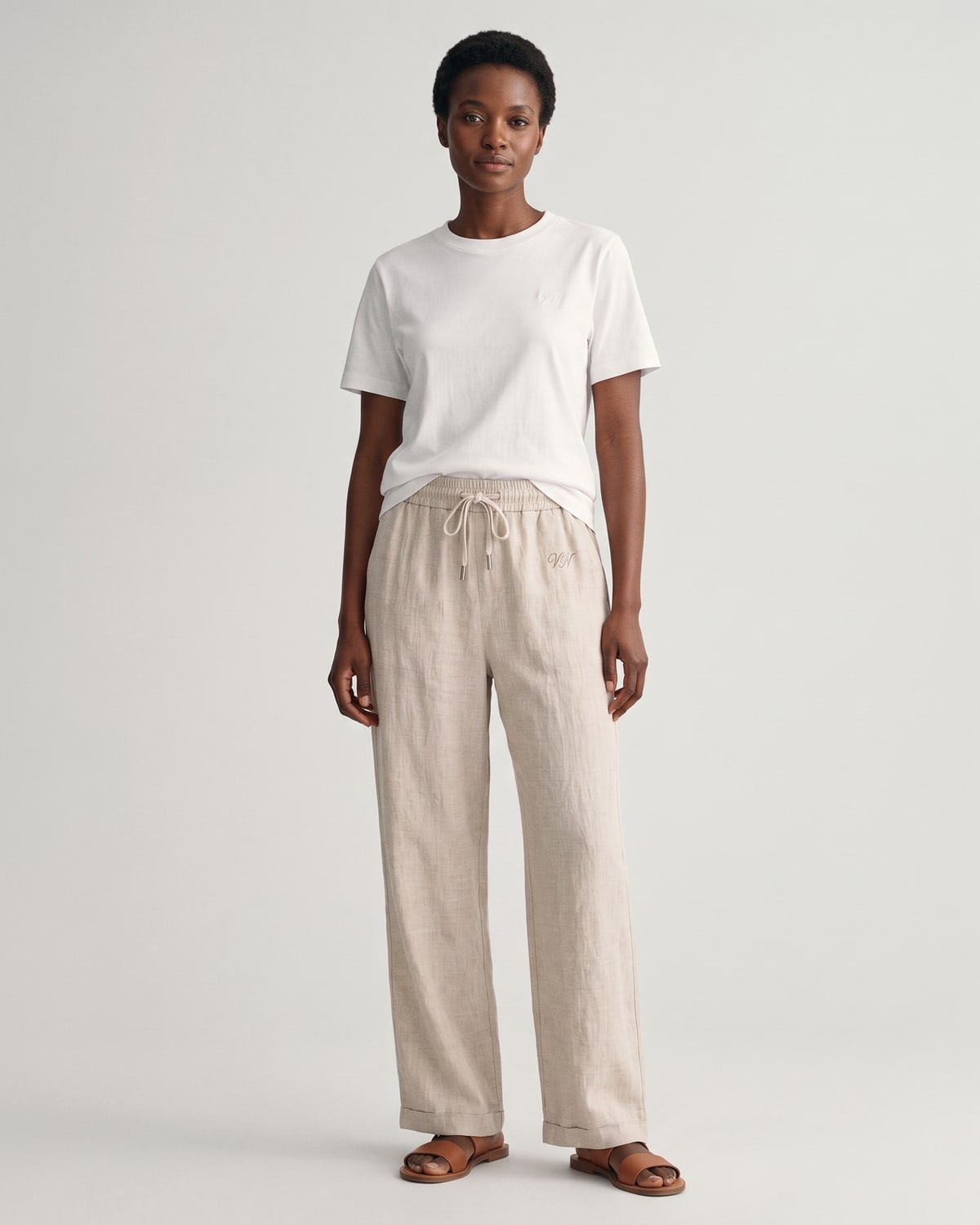 Women’s Veranda Linen Trouser, fabric detail